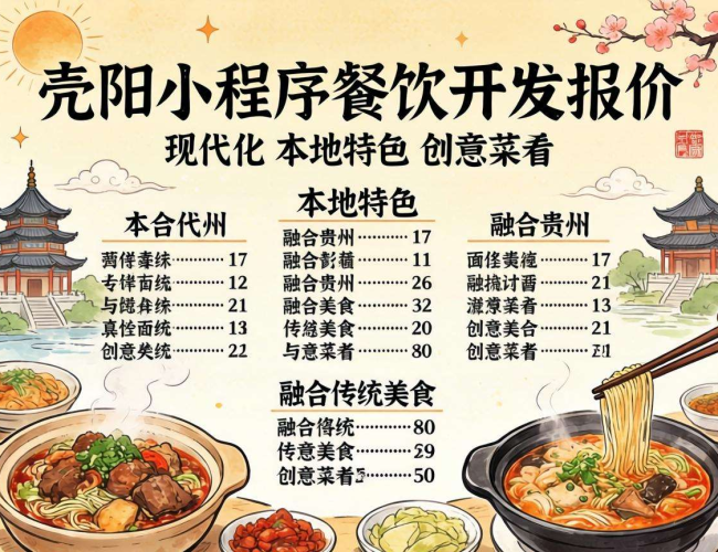 贵阳小程序餐饮开发报价大揭秘，这些因素影响价格高低