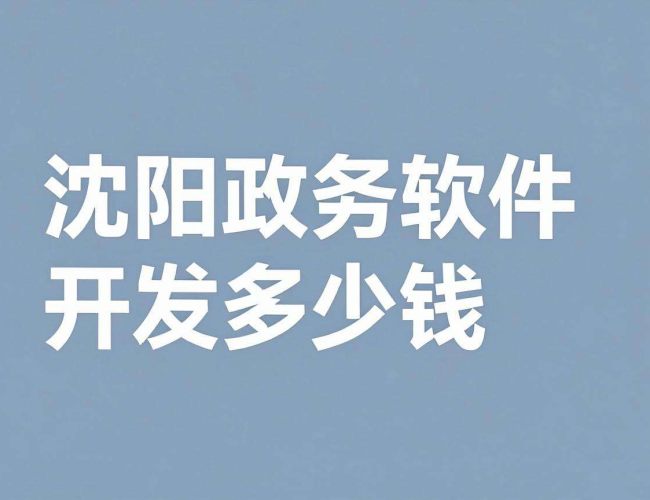 沈阳政务软件开发费用究竟几何?一文为您深度剖析 沈阳政务软件开发费用究竟几何?一文为您深度剖析