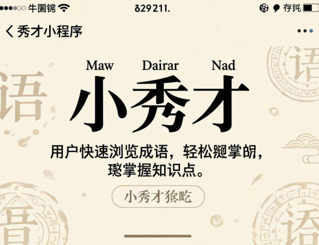 成语小秀才小程序开发：融合文化与趣味，开启创新互动新体验