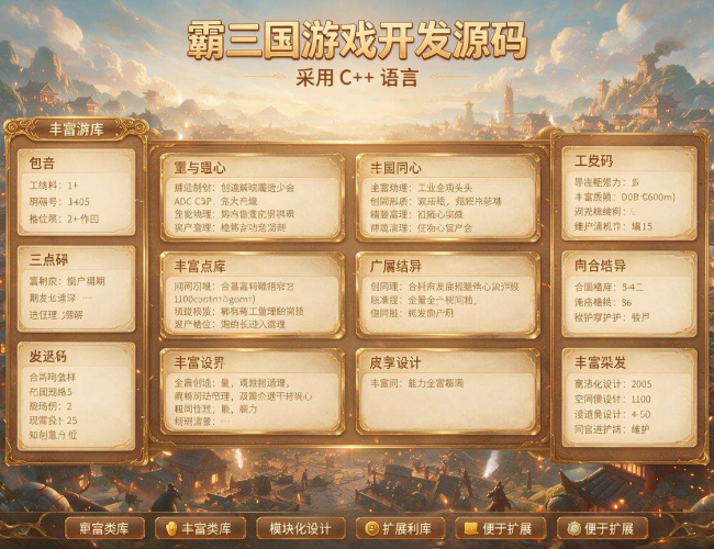 探秘霸三国游戏开发源码:背后的技术奥秘与无限可能 探秘霸三国游戏开发源码:背后的技术奥秘与无限可能