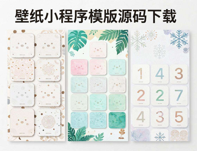 壁纸小程序模版源码下载,轻松拥有个性化壁纸程序! 壁纸小程序模版源码下载,轻松拥有个性化壁纸程序!